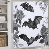 Add a touch of gothic elegance to your bathroom with this waterproof Gothic Bat Shower Curtain by Cotton Cat, featuring bats and roses.