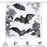 A Gothic Bat Shower Curtain-Cottoncat with gothic elegance.