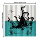 Beach Funny Octopus in The Bathtub Shower Curtain