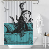 Beach Funny Octopus in The Bathtub Shower Curtain