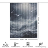 Beach Shower Curtain Ocean Surf