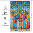 Beach Shower Curtain Seaside Huts