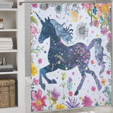 Beautiful Unicorn Boho Shower curtain