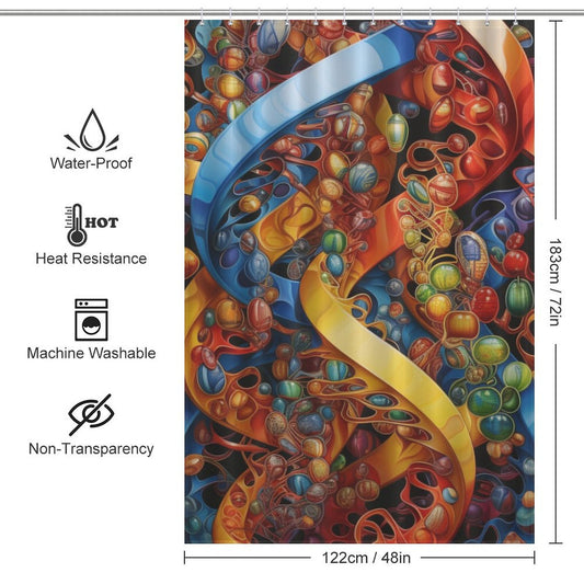 Biology DNA Shower Curtain