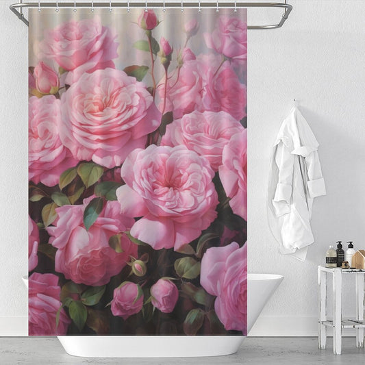 Bliss Pink Rose Shower Curtain