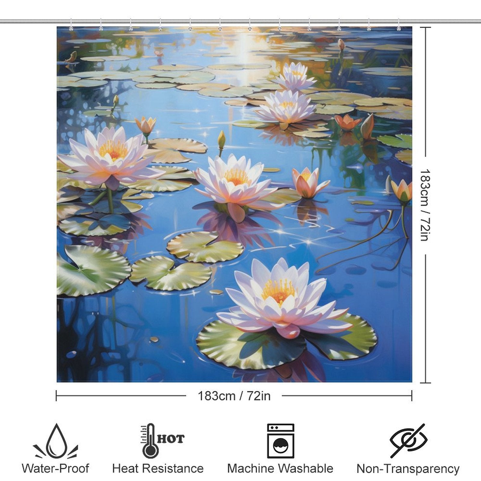 Bloom Pond Lily Shower Curtain