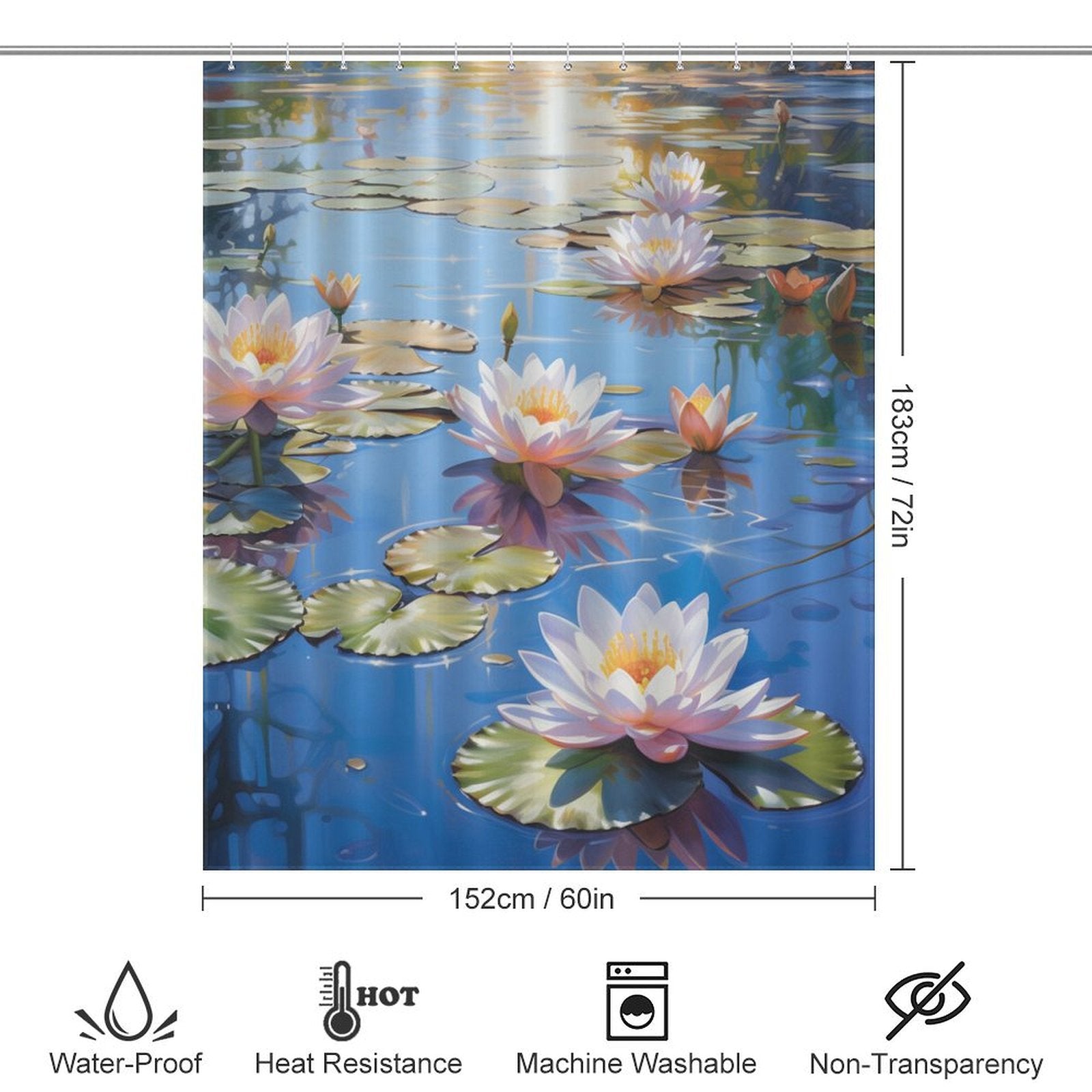 Bloom Pond Lily Shower Curtain