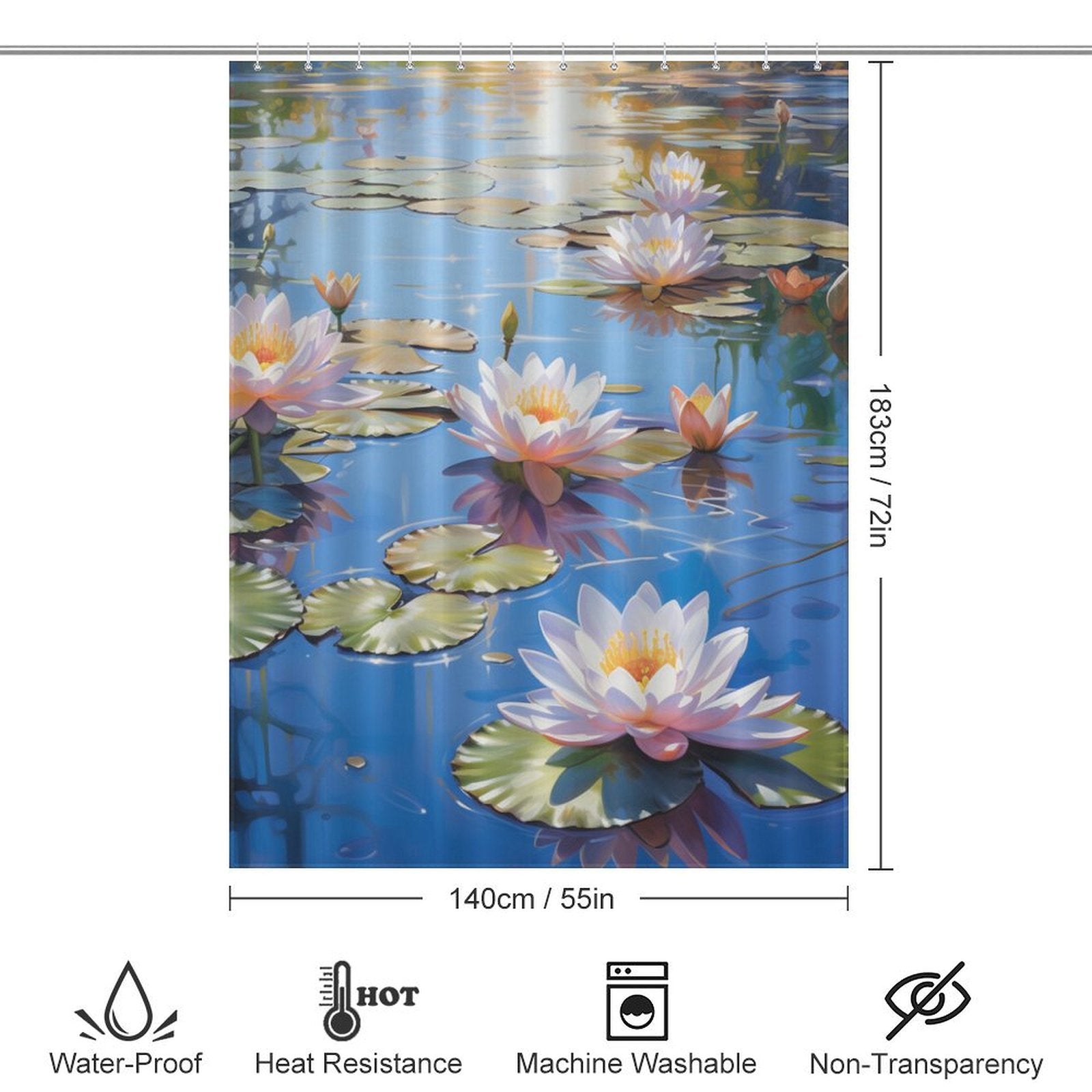 Bloom Pond Lily Shower Curtain