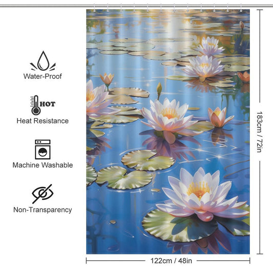 Bloom Pond Lily Shower Curtain