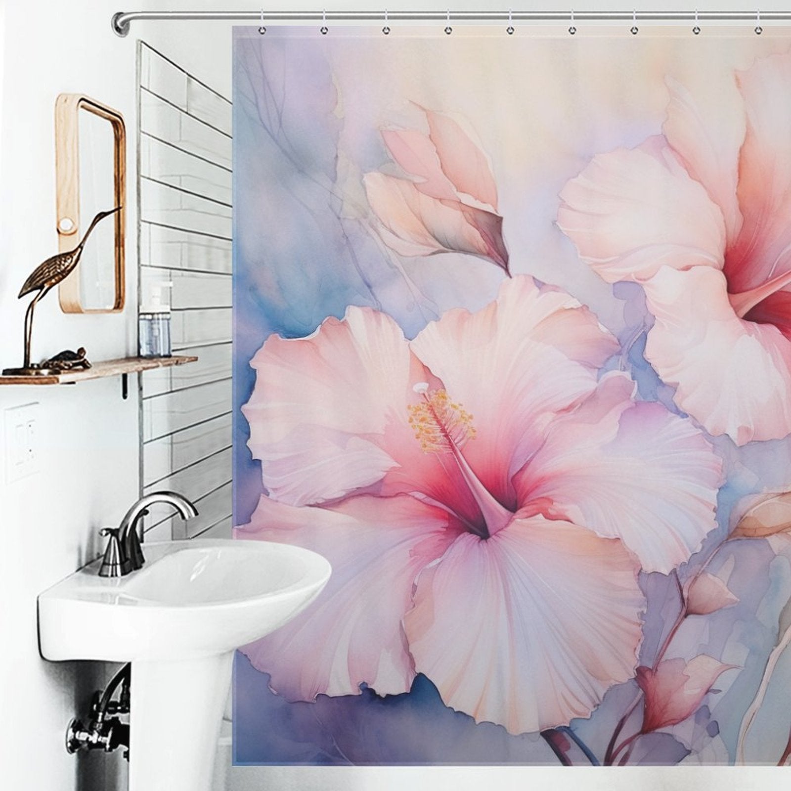 BloomingParadise Hibiscus Shower Curtain