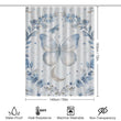 Blue Butterfly Moon Boho Shower Curtain