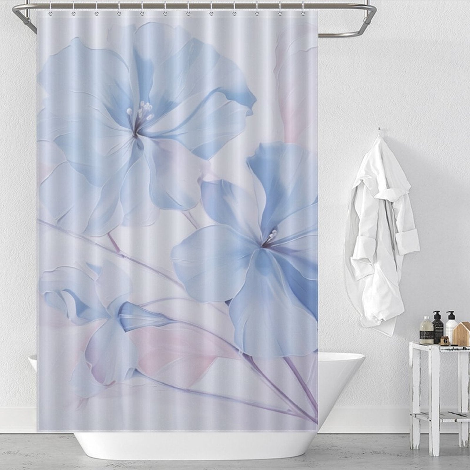 Blue Whisper Periwinkle Shower Curtain