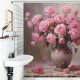 Blush Garden Pink Rose Shower Curtain