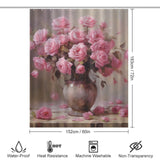 Blush Garden Pink Rose Shower Curtain