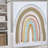 Boho Abstract Rainbow Shower Curtain