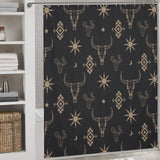 Boho Bull Skull Western Shower Curtain