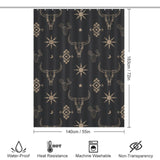 Boho Bull Skull Western Shower Curtain