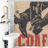 Bold Typography Cowboy Shower Curtain