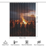 Bonfires Beach Shower Curtain Sea Breeze