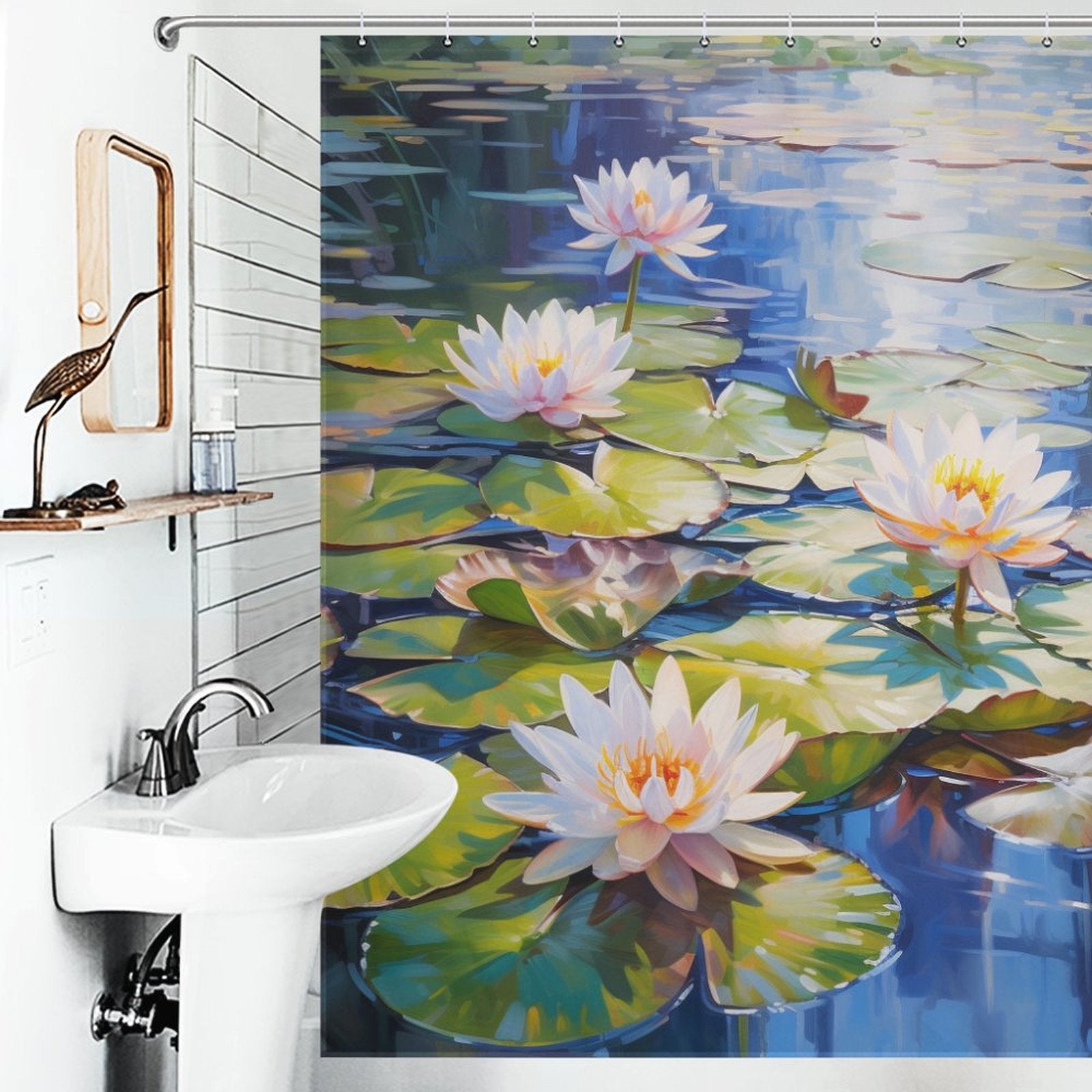 Botanic Pond Lily Shower Curtain