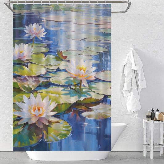 Botanic Pond Lily Shower Curtain