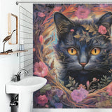 BotanicalCats Cat Shower Curtain