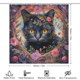 BotanicalCats Cat Shower Curtain