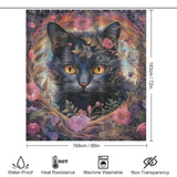 BotanicalCats Cat Shower Curtain