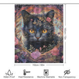 BotanicalCats Cat Shower Curtain