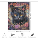 BotanicalCats Cat Shower Curtain