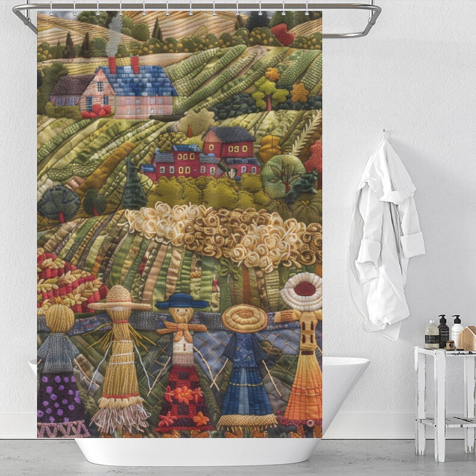 Bounty of the Land Farmhouse Shower Curtain