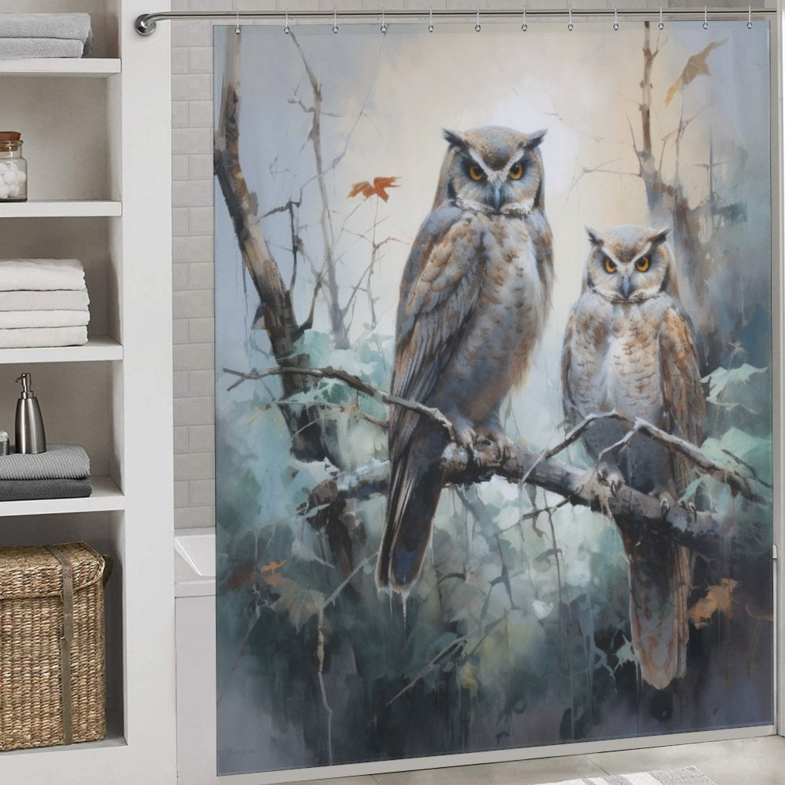 Branches Owl Shower Curtain