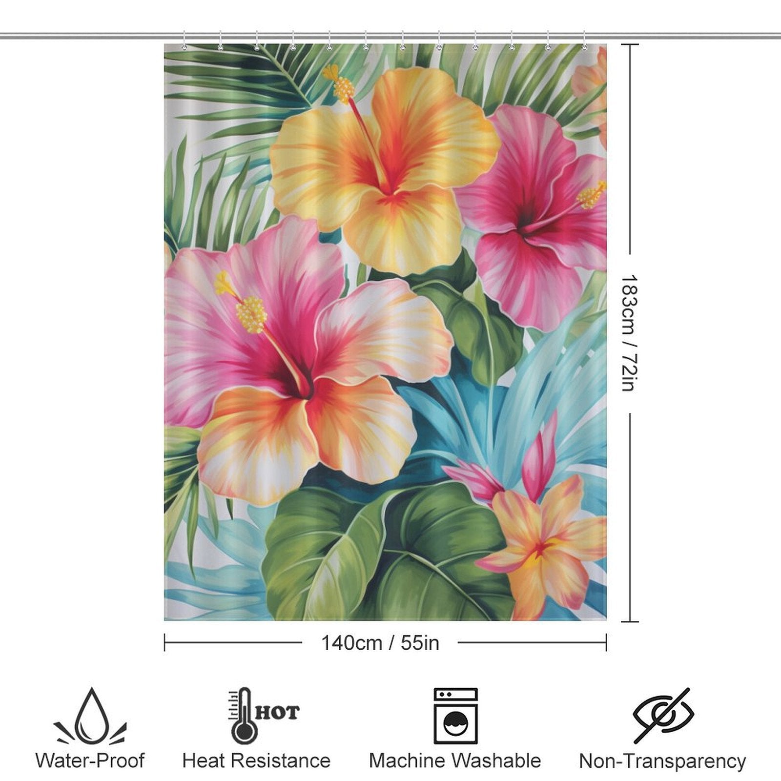 Breeze Tropical Shower Curtain