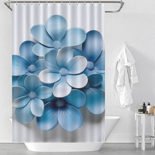 Calm Retreat Periwinkle Shower Curtain