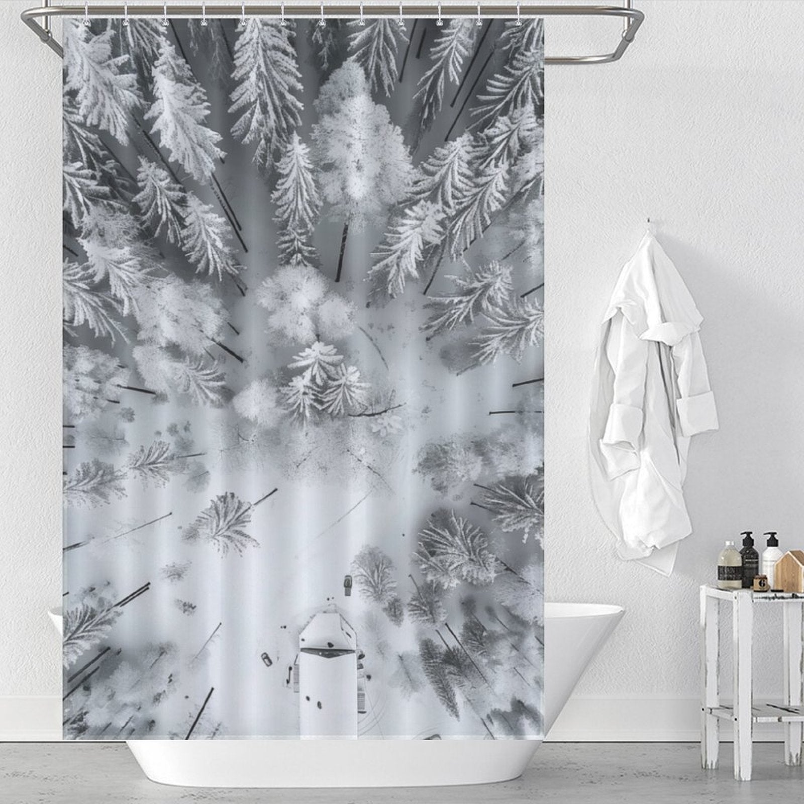 Calm Snow Winter Shower Curtain