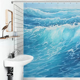 Calming Gradient Blue Ombre Shower Curtain