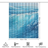 Calming Gradient Blue Ombre Shower Curtain