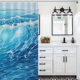 Calming Gradient Blue Ombre Shower Curtain