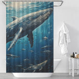 Calming Ocean Depths Whale Shower Curtain