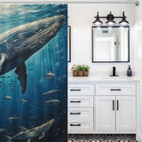 Calming Ocean Depths Whale Shower Curtain