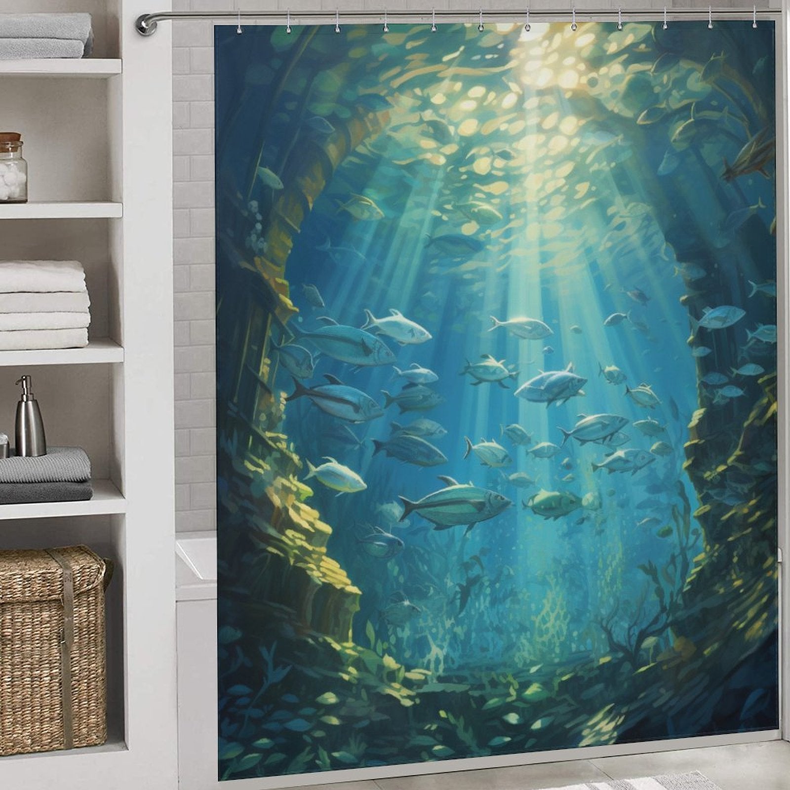 Captivating Fish Shower Curtain