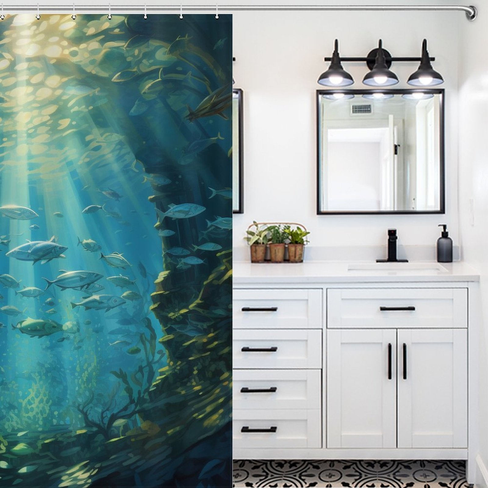 Captivating Fish Shower Curtain