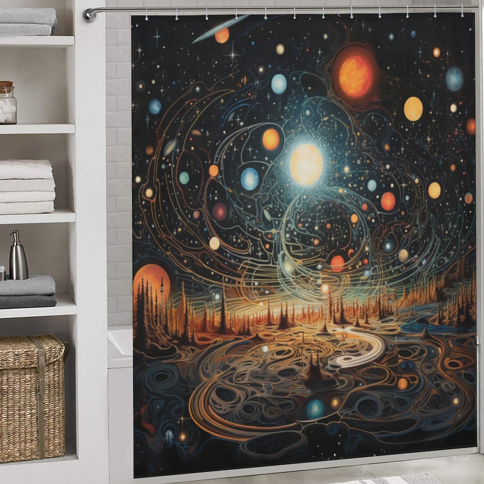 Celestial Wonders Planet Shower Curtain