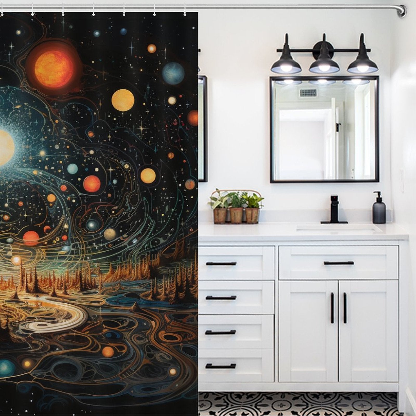 Celestial Wonders Planet Shower Curtain