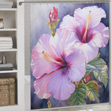 Charming Blooming Hibiscus Shower Curtain