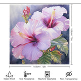 Charming Blooming Hibiscus Shower Curtain