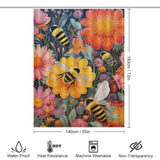 Charming Bumble Bee Shower Curtain