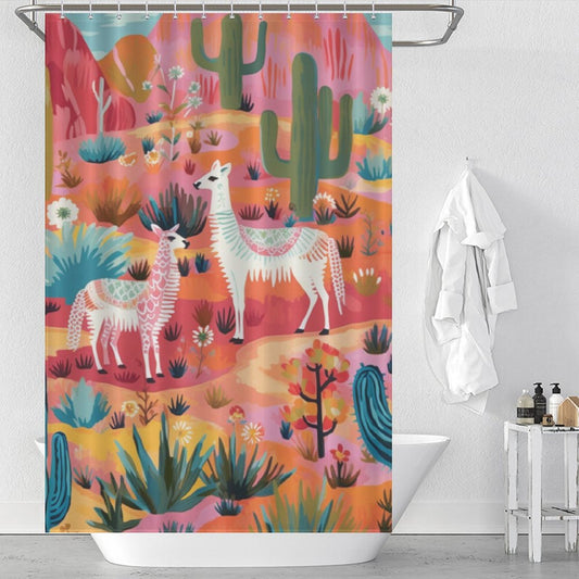 Charming Llama Shower Curtain