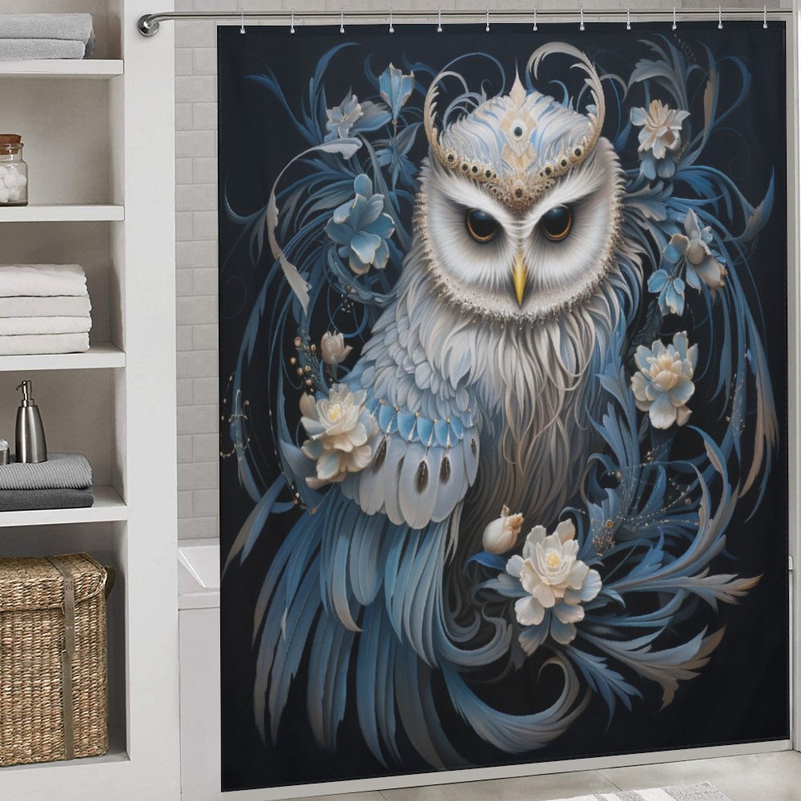 Charming Owl Shower Curtain