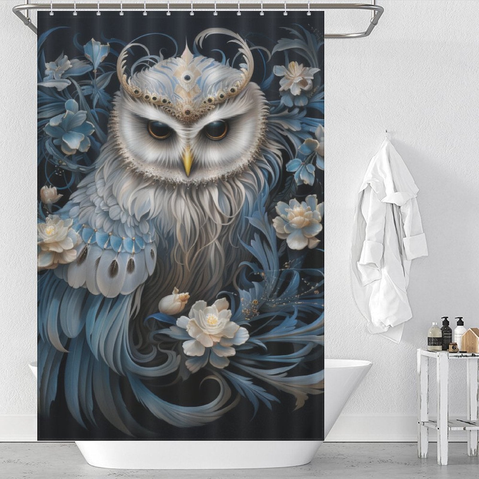 Charming Owl Shower Curtain